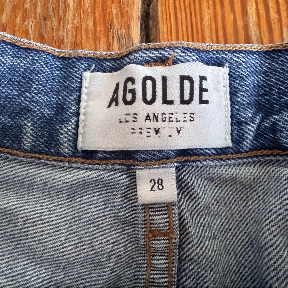Agolde High Rise Jeans - Blue.